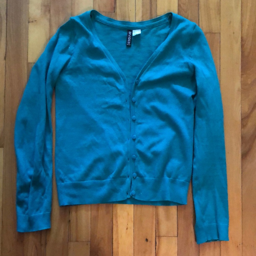 Teal Blue Green Cardigan